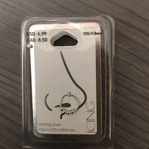 Icing sterling silver nose ring
